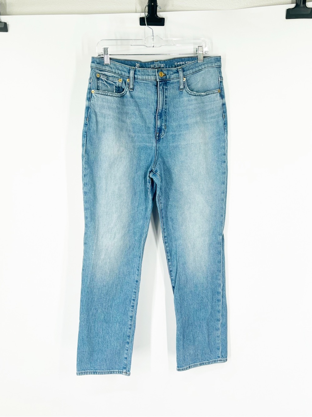 J. Crew Classic Straight Jeans in Elia Wash High Rise